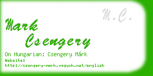 mark csengery business card