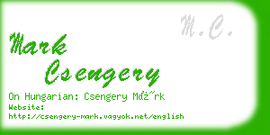 mark csengery business card